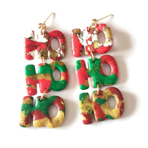 HO-HO-HO Glam fülbevaló - Meska.hu