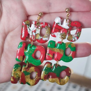 HO-HO-HO Glam fülbevaló - ékszer - fülbevaló - lógó fülbevaló - Meska.hu