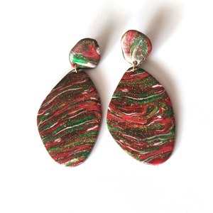 Karácsonyi Kavalkád fülbevaló, Ékszer, Fülbevaló, Lógó fülbevaló, Ékszerkészítés, MESKA