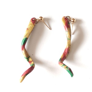 Karácsonyi Spirál fülbevaló, Ékszer, Fülbevaló, Lógó fülbevaló, Ékszerkészítés, MESKA