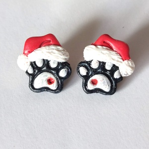 Karácsonyi Mancs fülbevaló, Ékszer, Fülbevaló, Pötty fülbevaló, Ékszerkészítés, MESKA