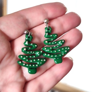 Csillogó Fenyővarázs fülbevaló - ezüst - ékszer - fülbevaló - lógó fülbevaló - Meska.hu