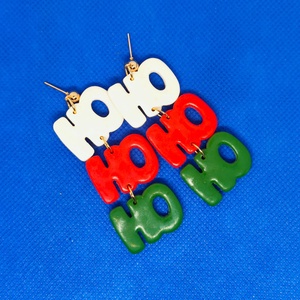 Ho-Ho-Ho Hangulat fülbevaló, Ékszer, Fülbevaló, Lógó fülbevaló, Ékszerkészítés, Gyurma, MESKA