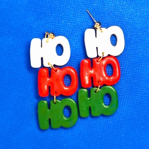 Ho-Ho-Ho Hangulat fülbevaló - ékszer - fülbevaló - lógó fülbevaló - Meska.hu