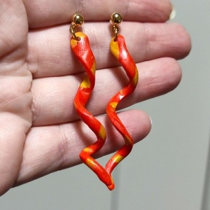 Tűztánc fülbevaló - ékszer - fülbevaló - lógó fülbevaló - Meska.hu