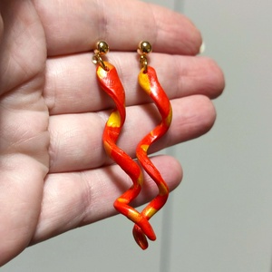 Tűztánc fülbevaló - ékszer - fülbevaló - lógó fülbevaló - Meska.hu