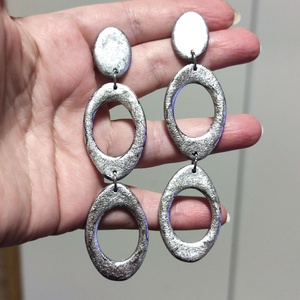 Ezüst Holdfény fülbevaló - ékszer - fülbevaló - lógó fülbevaló - Meska.hu