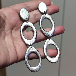 Ezüst Holdfény fülbevaló - ékszer - fülbevaló - lógó fülbevaló - Meska.hu