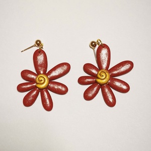 Vidám Virágforgó fülbevaló, Ékszer, Fülbevaló, Lógó fülbevaló, Ékszerkészítés, MESKA