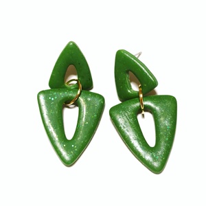 Tavaszi Zöld fülbevaló - ékszer - fülbevaló - lógó fülbevaló - Meska.hu