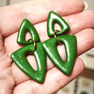 Tavaszi Zöld fülbevaló - Meska.hu