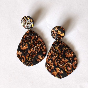 Csipke rézvarázs fülbevaló - Meska.hu