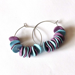 Hűvös Színritmus Karika fülbevaló - Meska.hu