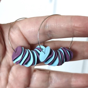 Hűvös Színritmus Karika fülbevaló - ékszer - fülbevaló - karika fülbevaló - Meska.hu