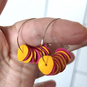 Napfény Színritmus Karika fülbevaló - ékszer - fülbevaló - karika fülbevaló - Meska.hu