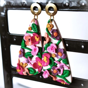 Szirmok Tánca fülbevaló - ékszer - fülbevaló - lógó fülbevaló - Meska.hu