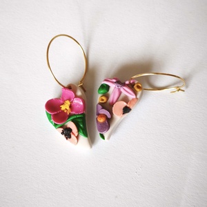 Apró Szívbe Zárt Tavasz fülbevaló - ékszer - fülbevaló - lógó fülbevaló - Meska.hu