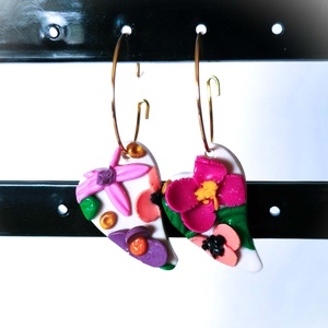 Apró Szívbe Zárt Tavasz fülbevaló - ékszer - fülbevaló - lógó fülbevaló - Meska.hu