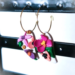 Apró Szívbe Zárt Tavasz fülbevaló - ékszer - fülbevaló - lógó fülbevaló - Meska.hu