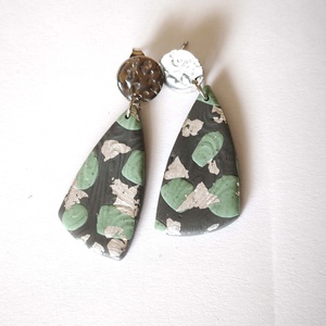 Ezüst-Menta Elegancia fülbevaló - ékszer - fülbevaló - lógó fülbevaló - Meska.hu