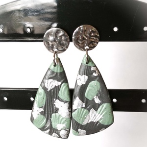 Ezüst-Menta Elegancia fülbevaló - ékszer - fülbevaló - lógó fülbevaló - Meska.hu