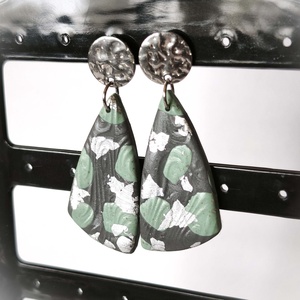 Ezüst-Menta Elegancia fülbevaló - ékszer - fülbevaló - lógó fülbevaló - Meska.hu