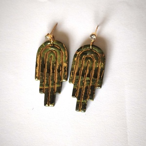 Aranyló Erdőív fülbevaló - ékszer - fülbevaló - lógó fülbevaló - Meska.hu