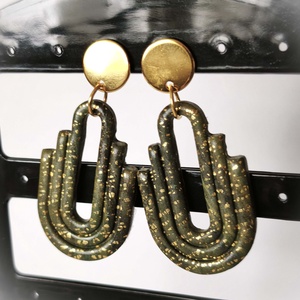 Aranymoha Ív fülbevaló - ékszer - fülbevaló - lógó fülbevaló - Meska.hu