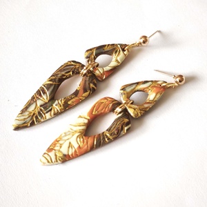 Aranylevél Harmónia fülbevaló - ékszer - fülbevaló - lógó fülbevaló - Meska.hu