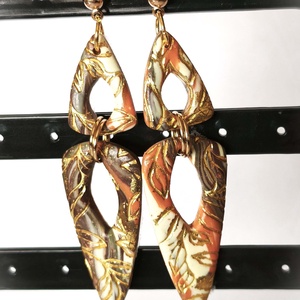 Aranylevél Harmónia fülbevaló - ékszer - fülbevaló - lógó fülbevaló - Meska.hu