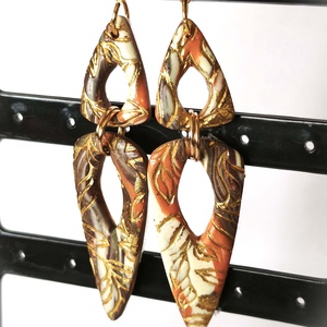 Aranylevél Harmónia fülbevaló - ékszer - fülbevaló - lógó fülbevaló - Meska.hu