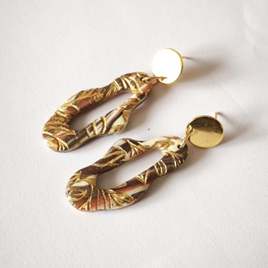 Aranyló Lombfény fülbevaló - ékszer - fülbevaló - lógó fülbevaló - Meska.hu
