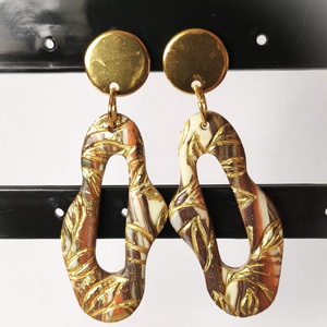 Aranyló Lombfény fülbevaló - ékszer - fülbevaló - lógó fülbevaló - Meska.hu