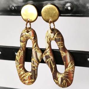 Aranyló Lombfény fülbevaló - ékszer - fülbevaló - lógó fülbevaló - Meska.hu