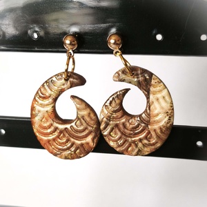 Aranyhullám Sugallat fülbevaló - ékszer - fülbevaló - lógó fülbevaló - Meska.hu