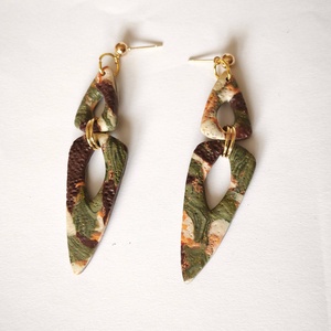 Mohaarany Elegancia fülbevaló, Ékszer, Fülbevaló, Lógó fülbevaló, Ékszerkészítés, Gyurma, MESKA