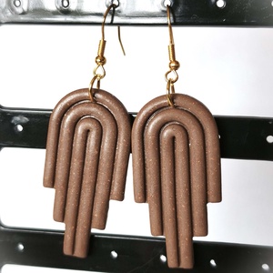 Cappuccino Ív fülbevaló - ékszer - fülbevaló - lógó fülbevaló - Meska.hu