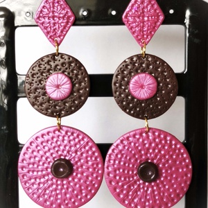 Málnás Trüffel fülbevaló - ékszer - fülbevaló - lógó fülbevaló - Meska.hu