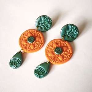 Narancs Liget fülbevaló - ékszer - fülbevaló - lógó fülbevaló - Meska.hu