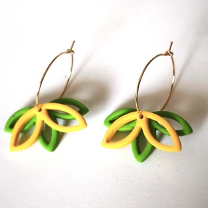 Citromliget fülbevaló, Ékszer, Fülbevaló, Lógó fülbevaló, Ékszerkészítés, Gyurma, MESKA