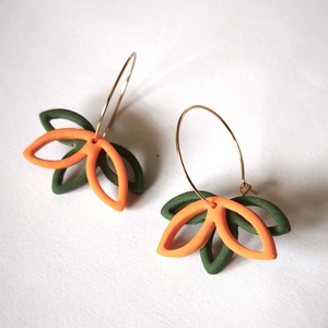 Mandarinkert fülbevaló, Ékszer, Fülbevaló, Lógó fülbevaló, Ékszerkészítés, Gyurma, MESKA