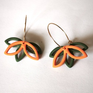 Mandarinkert fülbevaló - ékszer - fülbevaló - lógó fülbevaló - Meska.hu