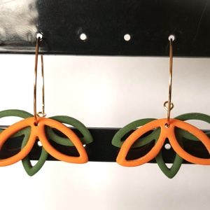 Mandarinkert fülbevaló - ékszer - fülbevaló - lógó fülbevaló - Meska.hu