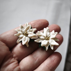 Mikulásvirág fülbevaló és medál  - Meska.hu