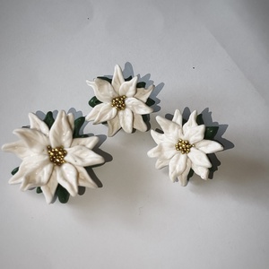 Mikulásvirág fülbevaló és medál  - ékszer - ékszerszett - Meska.hu