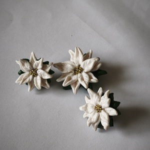 Mikulásvirág fülbevaló és medál  - ékszer - ékszerszett - Meska.hu