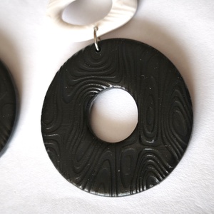 Ében Kontraszt fülbevaló - ékszer - fülbevaló - lógó fülbevaló - Meska.hu