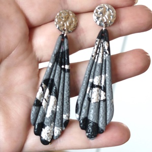 Ezüst Harmónia fülbevaló - ékszer - fülbevaló - lógó fülbevaló - Meska.hu