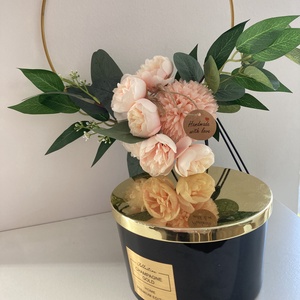 Floral Frame művirág karikán középre rendezett 2. - otthon & életmód - dekoráció - ajtó- és ablak dekoráció - ajtódísz & kopogtató - Meska.hu