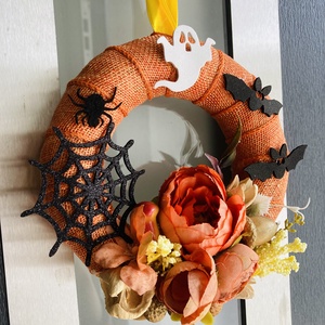 'Boo' 15 cm halloween ajtódísz, kopogtató  - otthon & életmód - dekoráció - ajtó- és ablak dekoráció - ajtódísz & kopogtató - Meska.hu